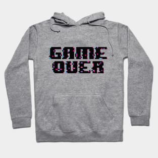 Game over 8 bit glitch Hoodie